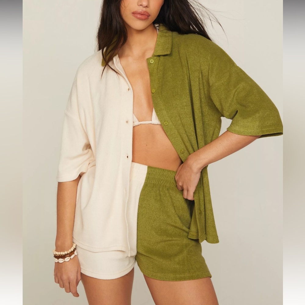Nasty Gal terry short beach set